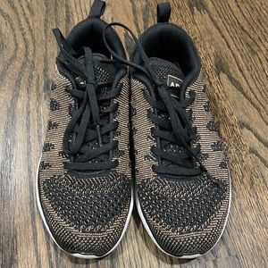 APL tech loom pro black and rose gold sneaker size 7